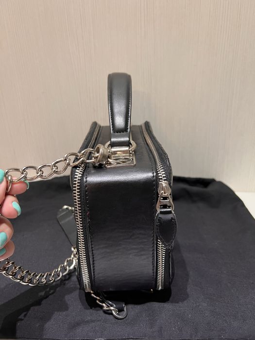 Geanta Chanel, neagra, piele ecologica 20x15 cm