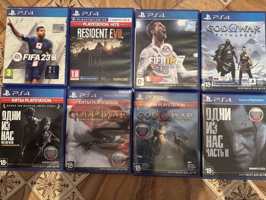 Продам коллекцию игр для PS4