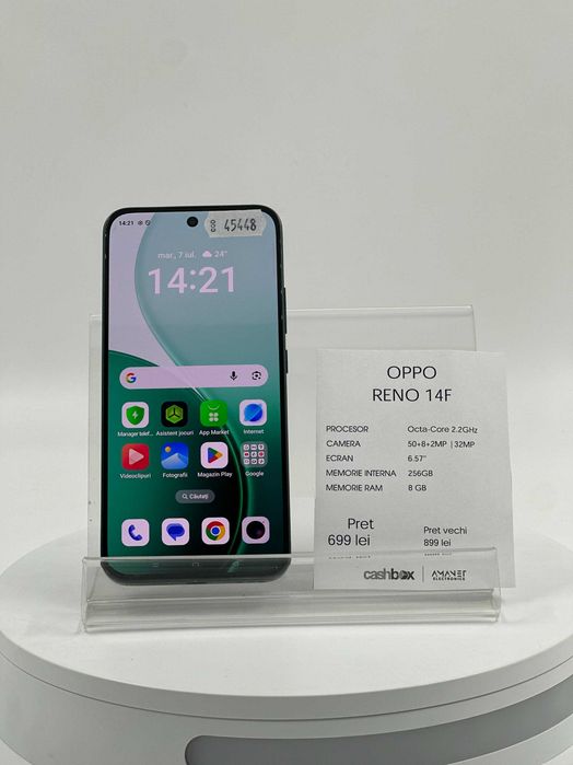 Oppo Reno 14F 256GB 8GB RAM Garantie 24 Luni CashBox