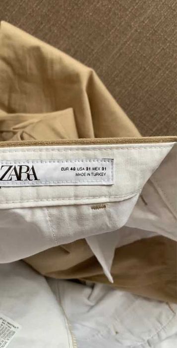 Pantaloni Zara dama office bej/ivory, mar.40