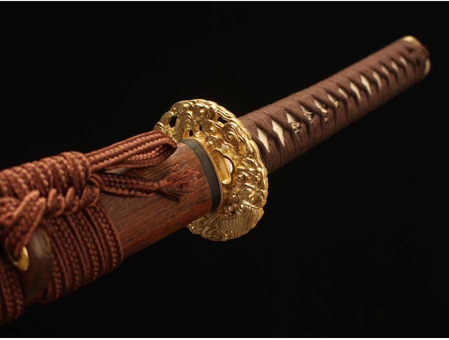 Самурайски меч - Катана с кания от розово дърво