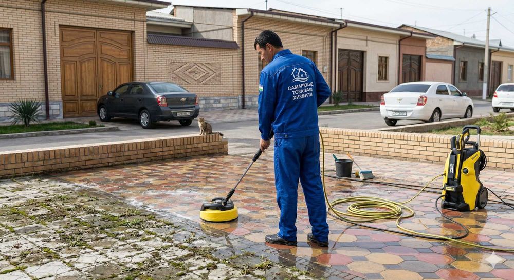 Профессионал брусчатка, фасад, Троутар плитка ювиш хизмати Самаркандда