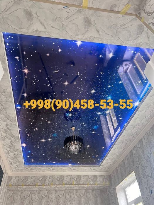 NATIJNOY PATALOK va 3d aboy / Натяжной паталок и 3Д обои