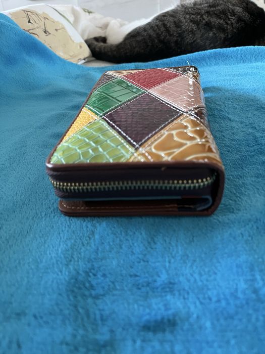 Portofel dama Vera Pelle Italia 10x3x19 cm nou fara eticheta