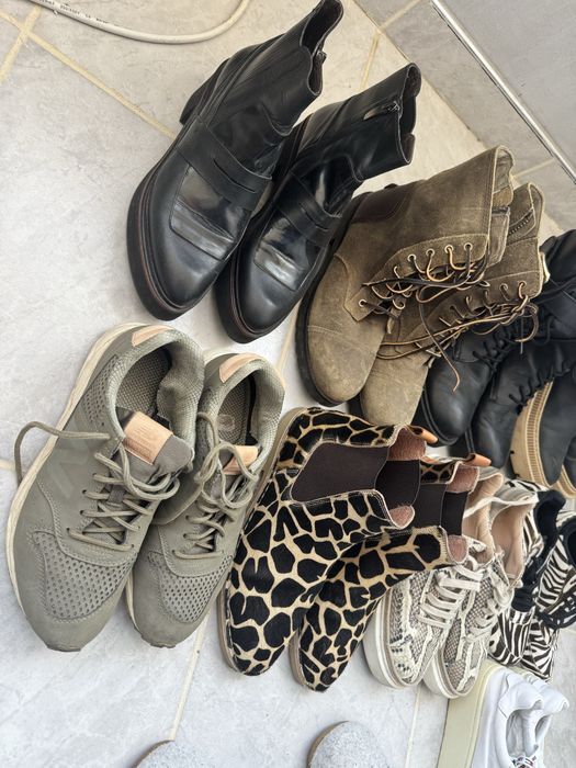 Боти, сникърси Tommy, Zara, UGG, Woden, NB животински принт