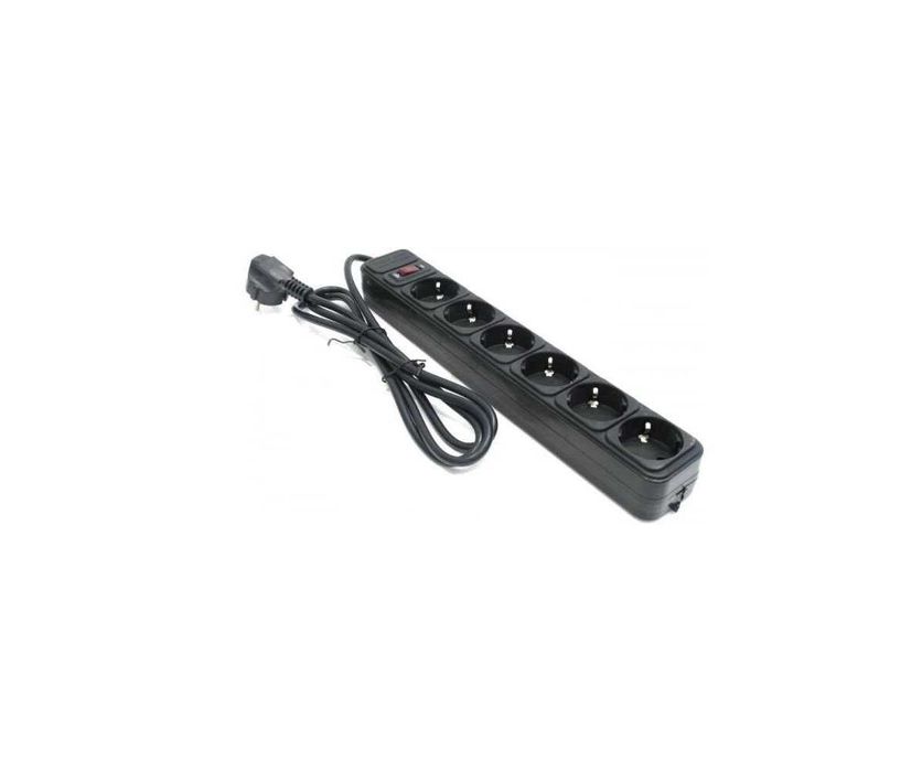 | Сетевой фильтр 5 m 6 розеток,  max10A Gembird BOX (черный)