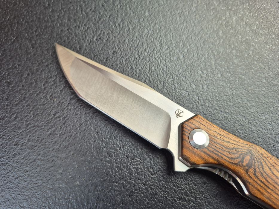 Сгъваем нож SHIROGOROV,стомана D2 с дървена дръжка,SH201