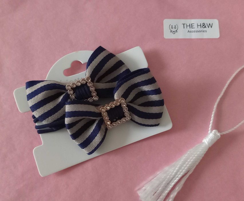 Ponytail hairtai elastic with cute bow 2 pcs