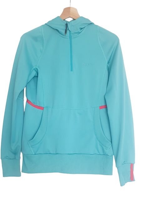 Hanorac sport S ODLO femei, turcuaz, maneca lunga