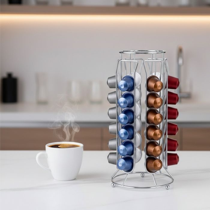 Метална стойка Cheffinger за 36 капсули Nespresso – компактно и стабил