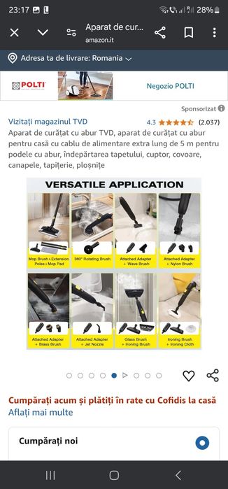 Curățare cu aburTVD.  CA NOU!!