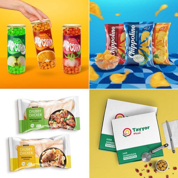 Professional dizayn xizmatilari: Branding, Package, Poligrafiya.