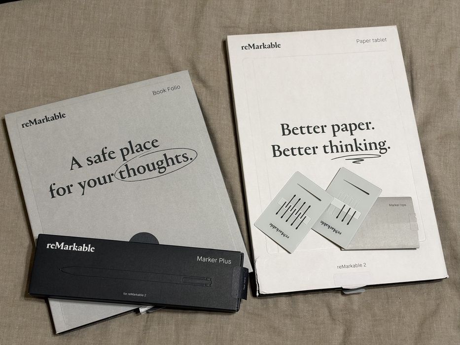 Remarkable 2 Paper Tablet, Book Folio & Marker Plus