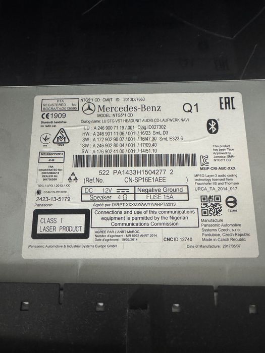 Оригинални навигация и дисплей за Mercedes GLA/CLA (NTG 5*1)