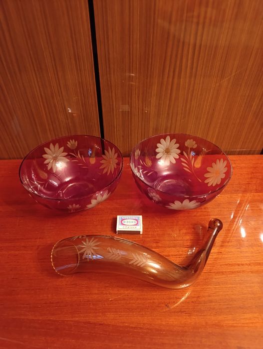 .Цветные вазы,рог.Новый.сервиз старо китайский.