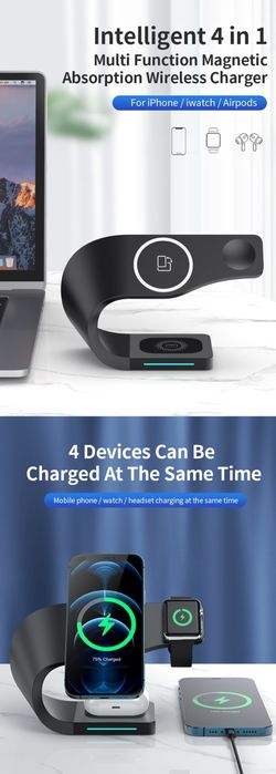 Proda PD-178 Док-станция MagSafe 15W для iPhone 16 Apple Watch AirPods