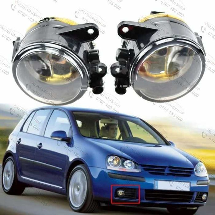 Proiectoare de ceata pentru VW Golf 5 Hatchback MK5 cu becuri