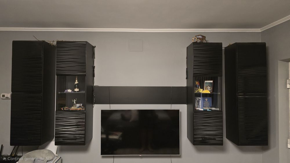 Mobila living/Biblioteca Blade 4 - Culoare Negru - Mobila Living-Sufragerie