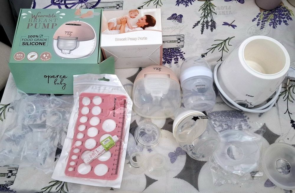 Pompa san Operce baby + incalzitor biberoane + accesorii alaptare + biberoane