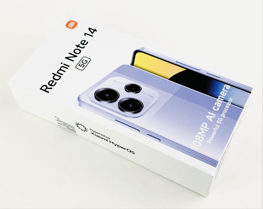 НАЛИЧЕН! Xiaomi Redmi Note 14 5G 128GB 6RAM Black 2г. Гаранция!