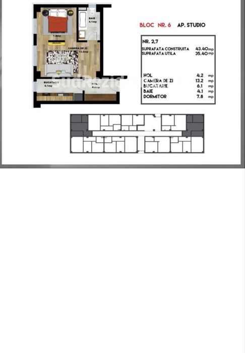 PROPRIETAR | Studio 2 Camere (Dormitor Separat) – 35,4 mp Utili – Drumul Jilavei, Sec. 4