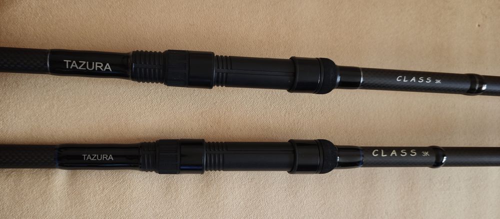 Set 2 lansete Tazura Clasa 3 k 3,9 m- mandrina comp Daiwa Shimano Fox