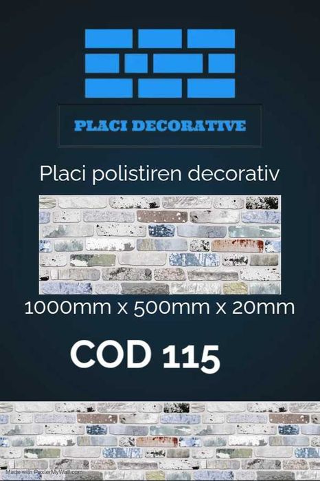 Placi decorative din polistiren grosime 2 cm cod 115