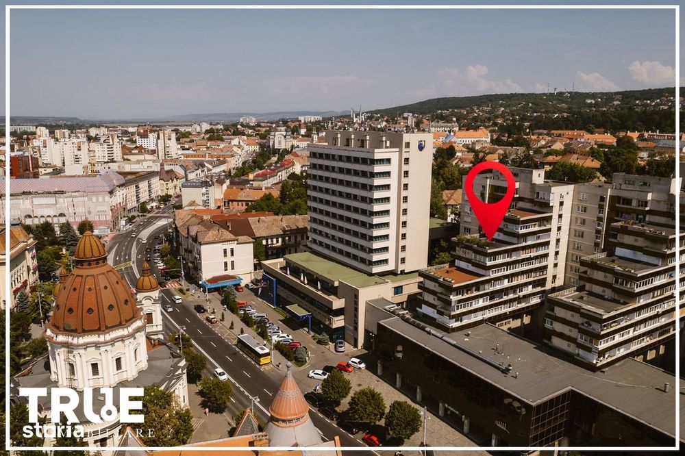 Apartament ultracentral 38m² + terasă 60m², Târgu Mureș!