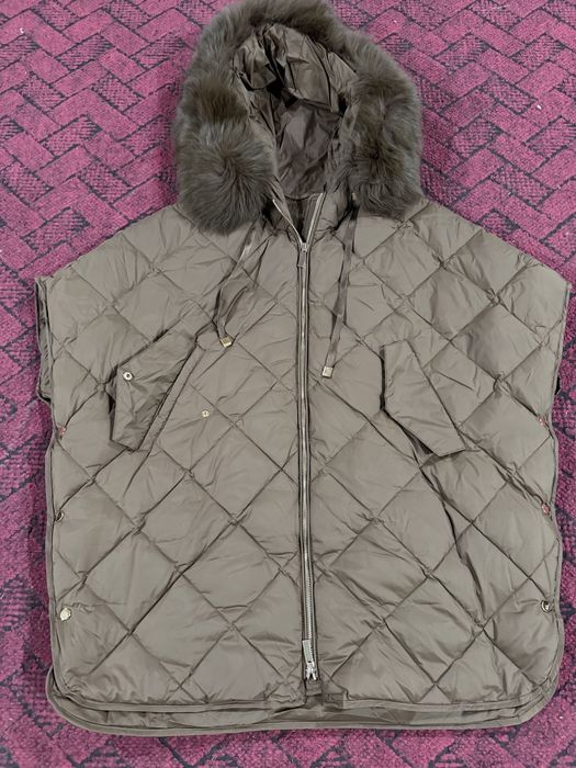 Импорт. куртка  спушеный рукав с мех.натур капешон .раз 50-56