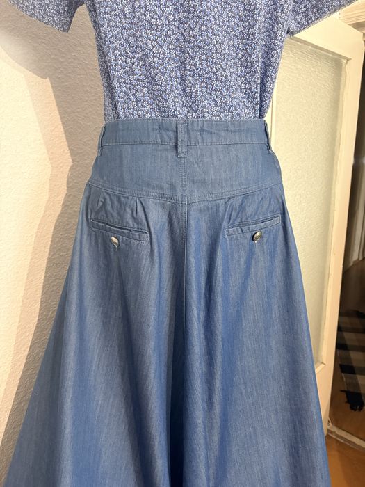 Pierre Balmain – fustă lungă denim de  colecție