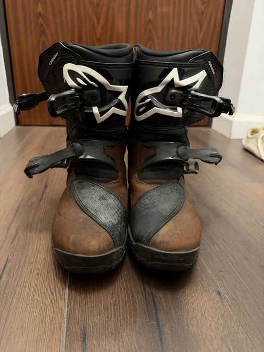 Cizme moto Alpinestars BELIZE Drystar Oiled Leather Maro/Negru