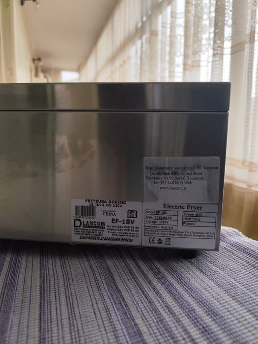 Friptoză profesională FAST-FOOD și Gogoși Lancom 18L, 4kW - NOUĂ