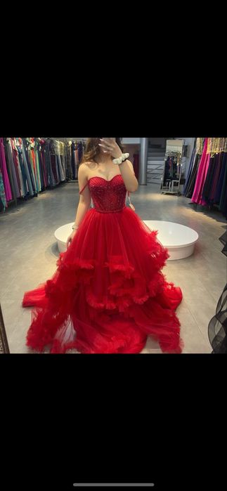 Официална дълга рокля с корсет