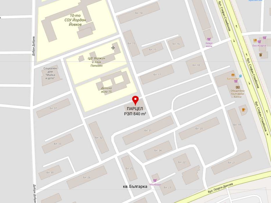 Парцел за продажба в кв. Българка от собственик - РЗП 840 кв.м.