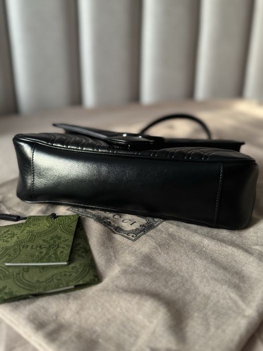 Редкая Gucci GG Marmont Small Shoulder Bag (All Black / Monochrome)