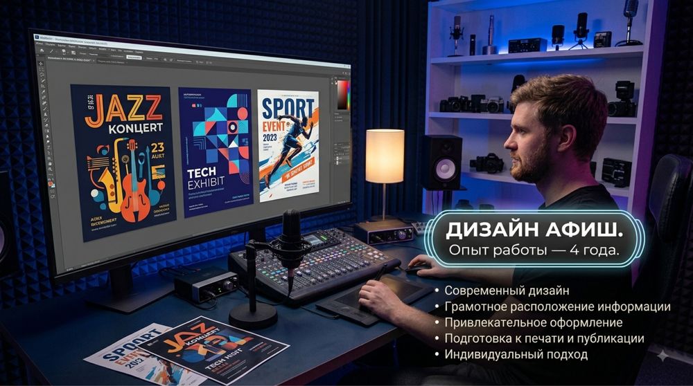 Профессиональное создание Афиш с нуля