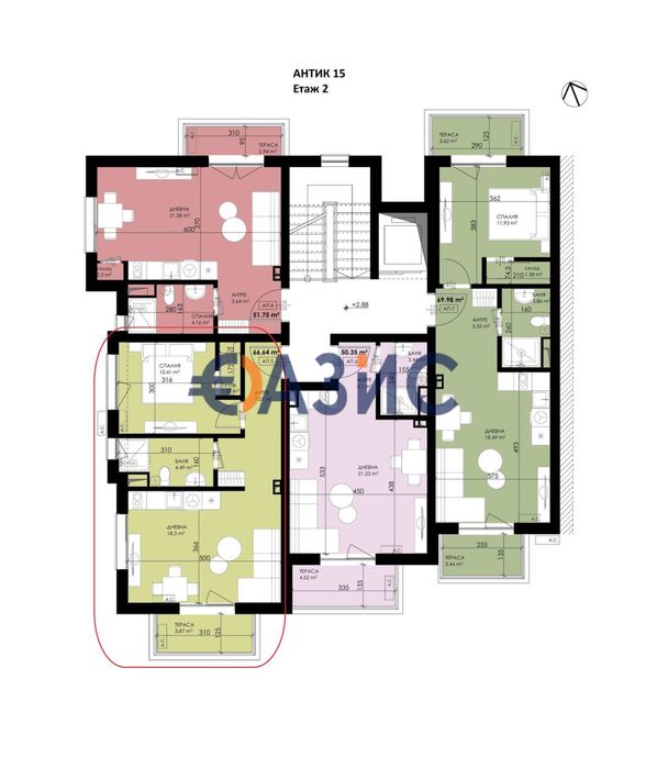 Продава се Двустаен апартамент в Созопол - 67 кв.м за 685 €/кв.м - Снимка #3