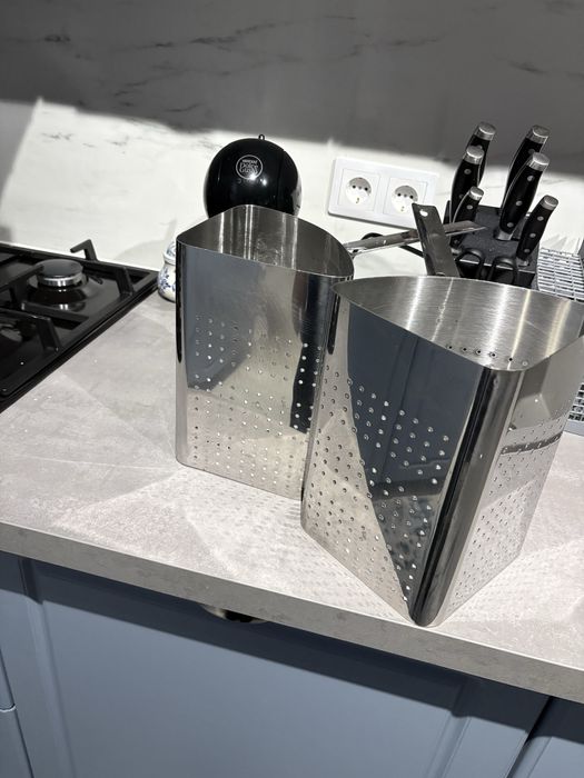 Set 2 coșuri inox pentru paste, 3L – inserții oală, stare excelentă