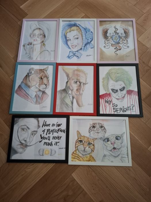 Tablouri acrilic sau in creioane colorate