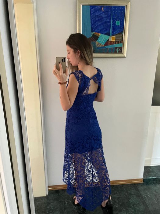 Синя официална рокля