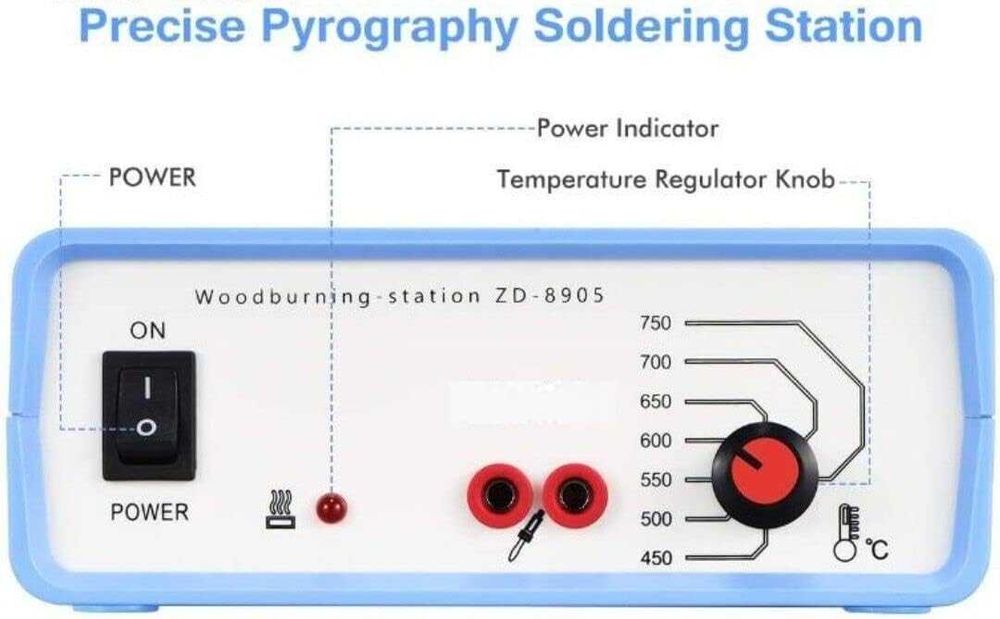 Чисто нова станция за пирография Buyyolo ZD-8905 / DS058A (40W, 450-750°C)