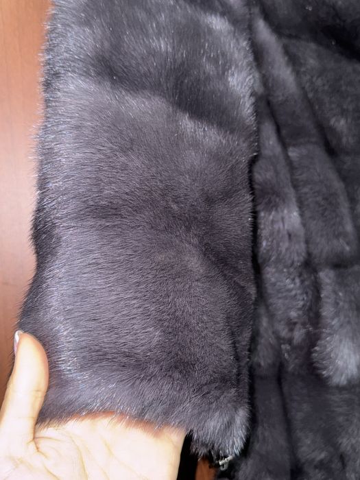 Шуба норковая графит