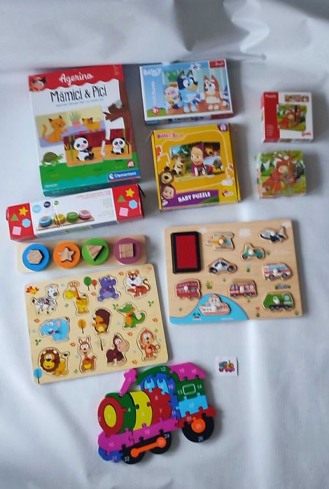 Детски пъзели Goki ,влакче,мами и деца и др.