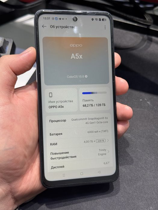 Oppo A5x 128gb ozu 4