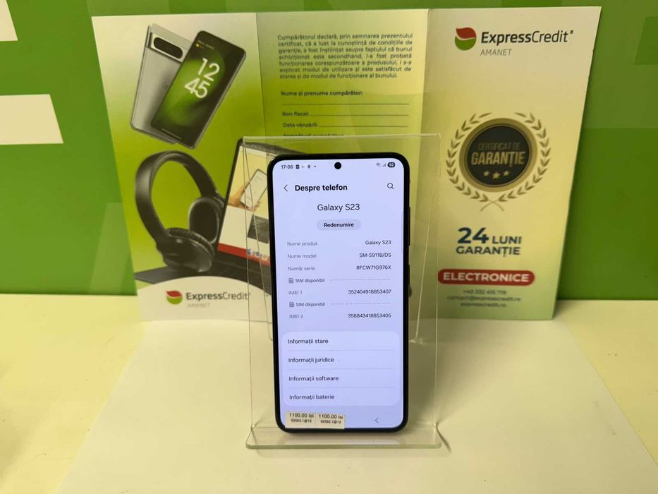 Samsung Galaxy S23  (B.62562-Tatarasi) Garantie 2 ani-1100 lei