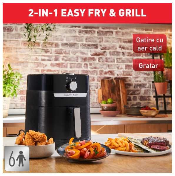 friteuza cu aer cald Tefal easy fry&grill air fryer EY501815