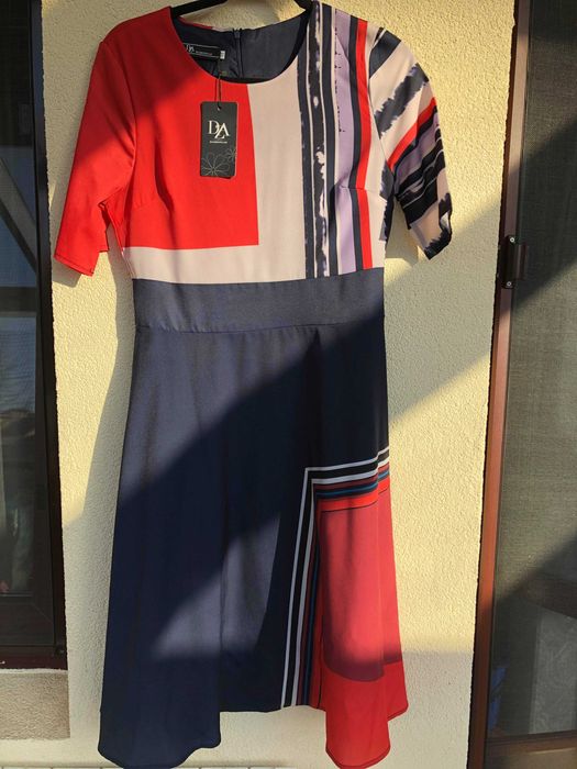 Rochie Orsay neagră cu paiete rotunde, mărime L