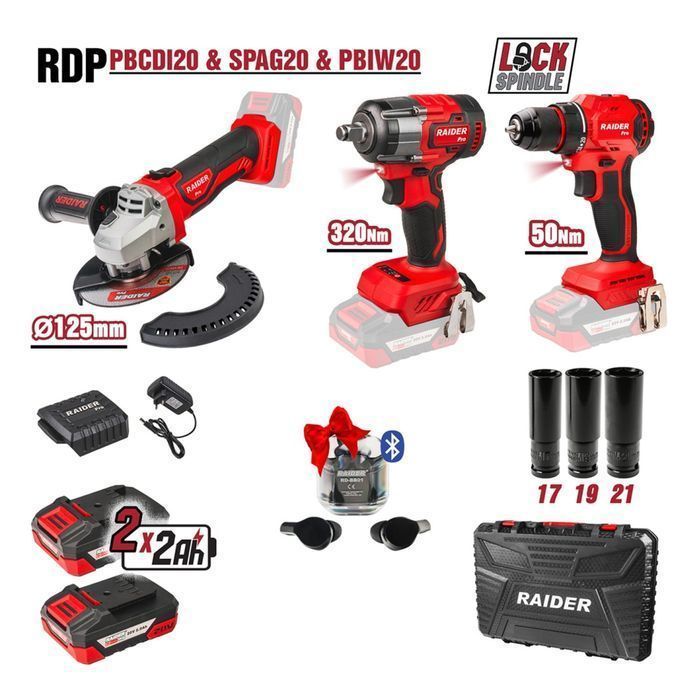 Set masina de gaurit si insurubat 50nm, pistol cheie cu impact 1/2 320