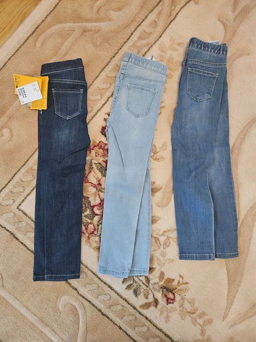 Set 3 perechi jeggings,colanti pantaloni elastici fete 104 3-4 ani noi