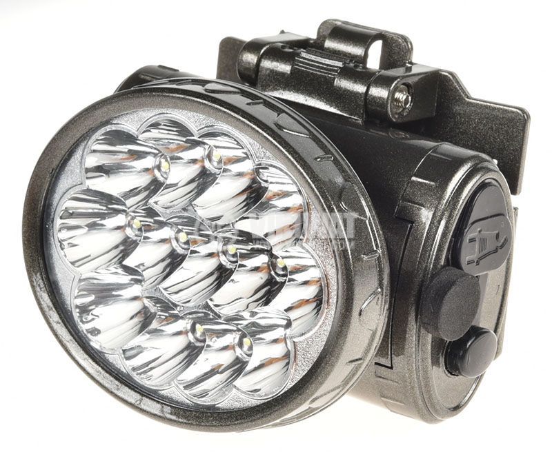 LED фенер Челник за глава с 13 диода и акумулаторна батерия 3W